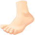 🦶🏻 foot: light skin tone display on Facebook